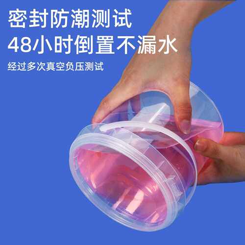 pp桶食品级.3-6l塑小XVP桶打包桶料包装桶透0明塑料加盖加厚水桶