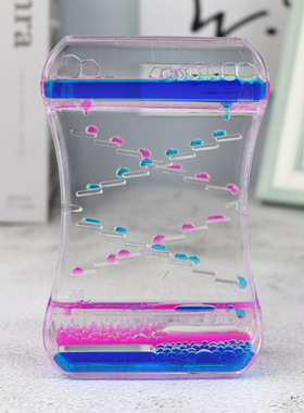 计时器sy双排液体滑梯装饰摆件