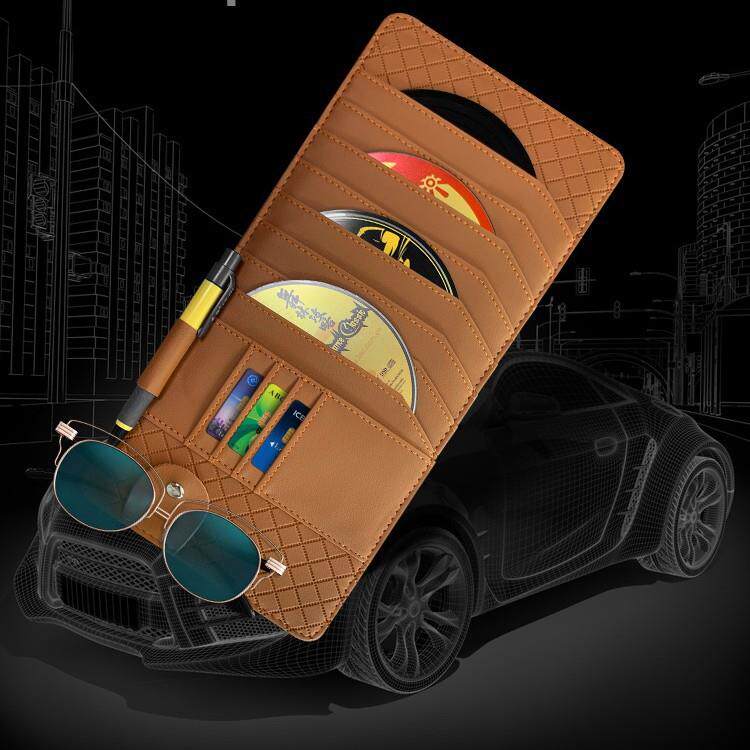 汽车夹遮阳板套多功能车用光盘碟片收纳袋车载收纳袋汽车用品