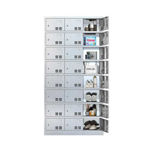 304不锈钢更衣柜车间员工学校宿舍文件柜子多格鞋 柜浴室储物柜