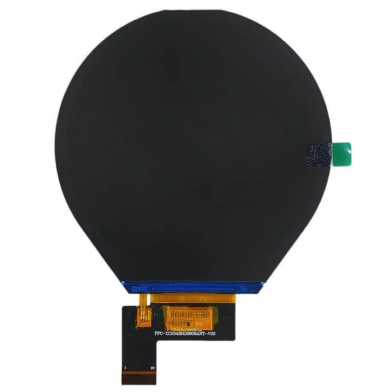 3.4寸LCD圆屏 800×800 IPS全视角 MIPI接口 智能仪表屏TFT显示屏