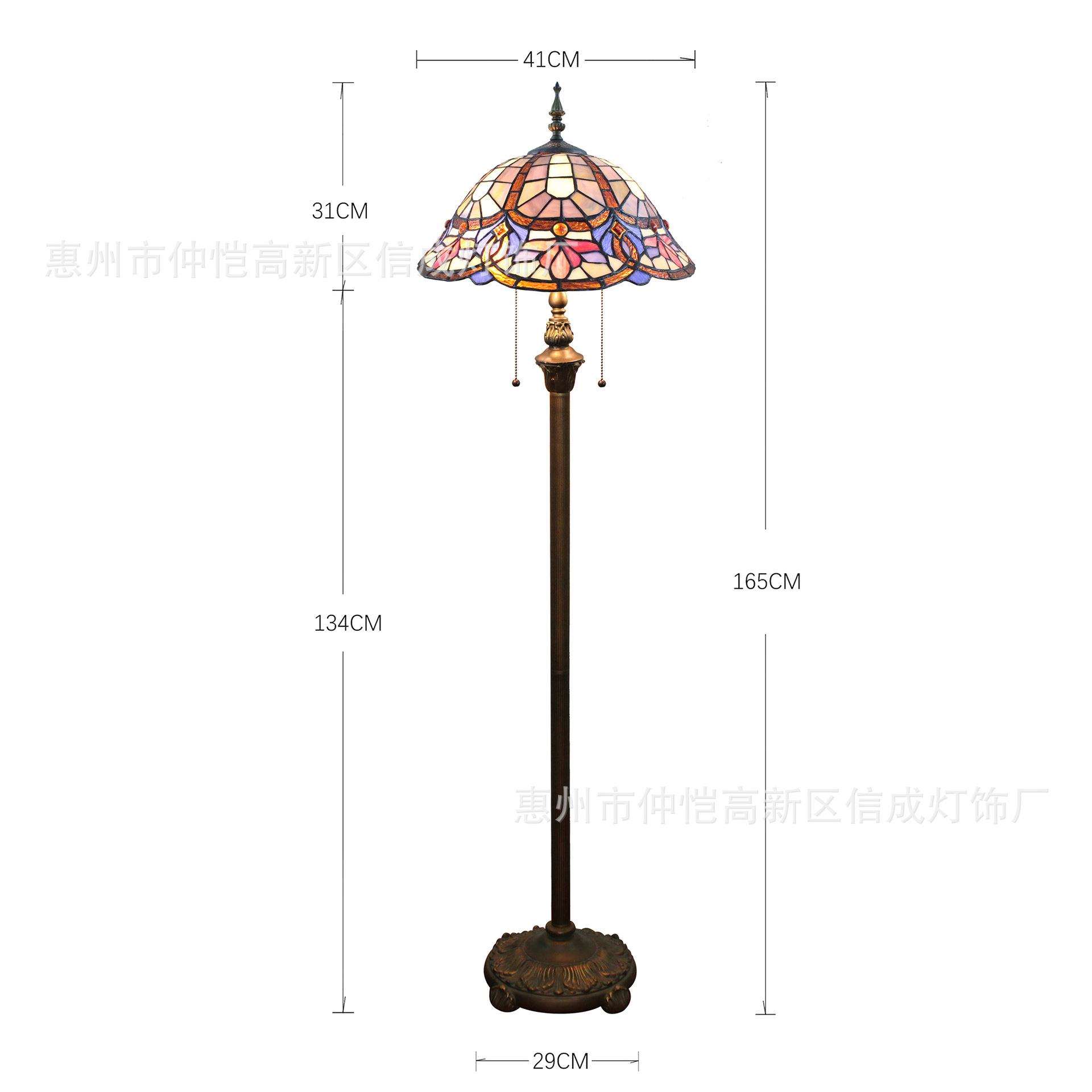 蒂凡尼欧式宫廷复古巴洛克茶几酒吧咖啡餐厅卧室婚房别墅落地灯
