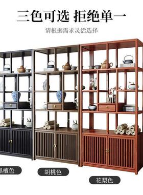 木仿古博古架室多宝阁中书架办公商铺隔断架SBC茶柜摆件架实陈式