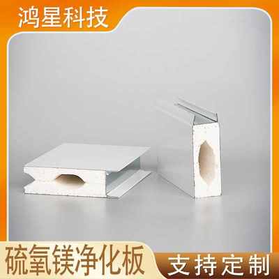 硫氧镁净化板厂家工程隔墙板彩钢防火隔热隔音空心工业机制净化板