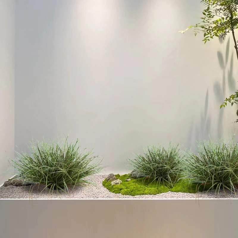 绿植草垛草丛植物景观造景落地小草弯草堆室内装饰假绿