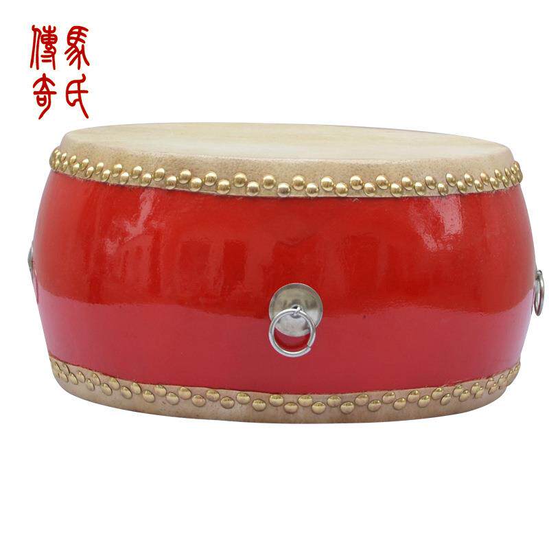 新款直销马氏传奇红鼓 10寸威风鼓 扁鼓 扇鼓 低战红鼓 牛皮红鼓