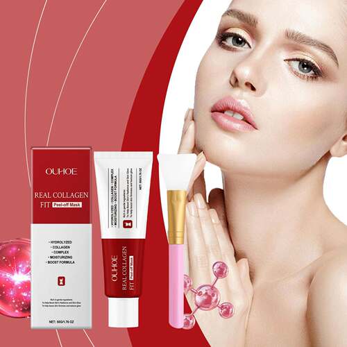 OUHOE Collagen Peel-Off Mask Nourishes, Moisturizes, and Sof