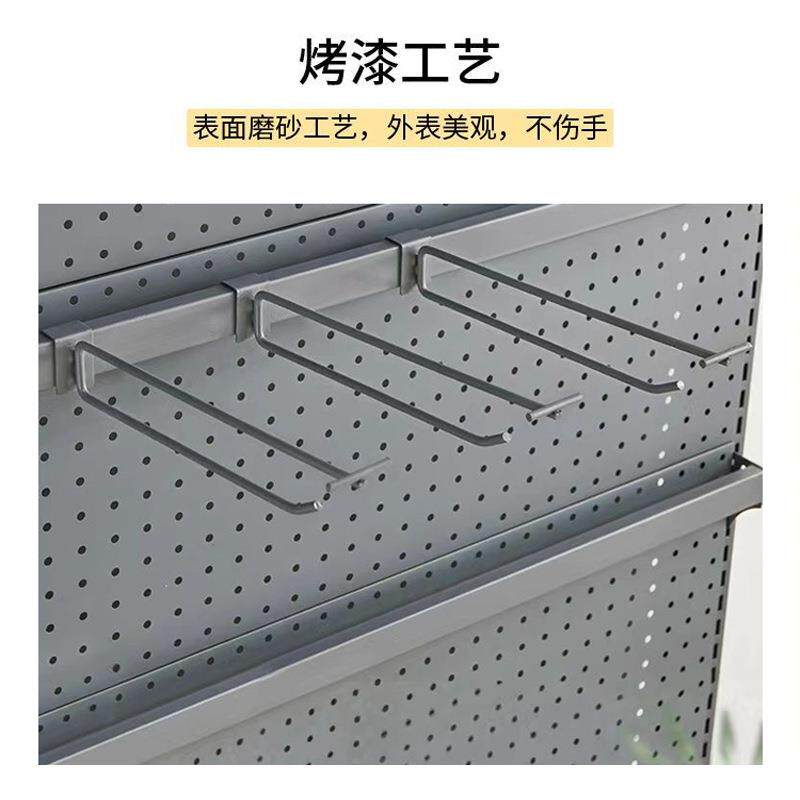 超市架挂钩洞洞板置物价架多便利店货展示FHU架层可调商用中岛架