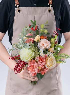 手cf01482饰捧初醒仿真花梧桐手札花细雨花束设计梦家居装饰墙