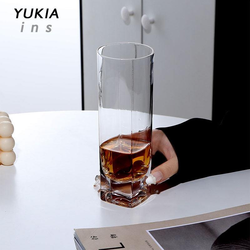 秋溯杯 拣得白云 雪浅中古玻璃 日式杯子酒杯威士忌高杯highball
