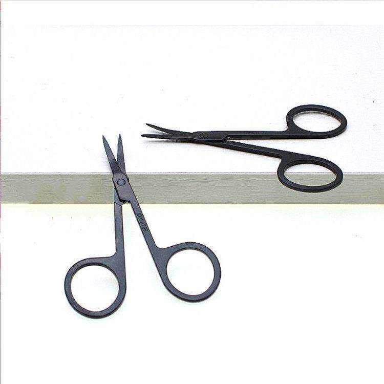 款便携小剪刀修剪眉新毛假睫毛贴鼻毛剪头弧形剪弯化妆容MXI工美