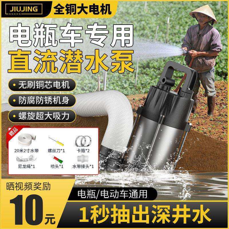 无刷直流潜水泵12v48v60v72v无刷直流泵通用型电池抽水泵小型
