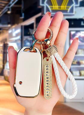 起亚汽车钥匙包适用于22款起亚新智跑/k5凯酷k3 TPU汽车钥匙套