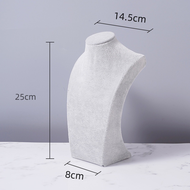 绒布项链展示架人像模特架项链颈模柜台陈列道具项链架子