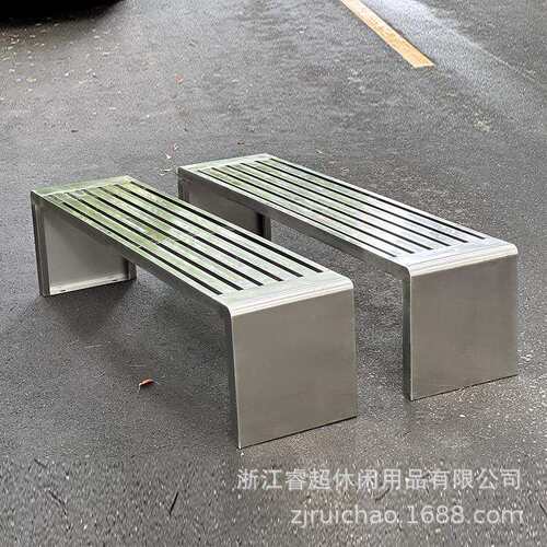 不锈钢户外长椅广场椅小简约RC9716园椅车站公椅区等候休闲阳台创