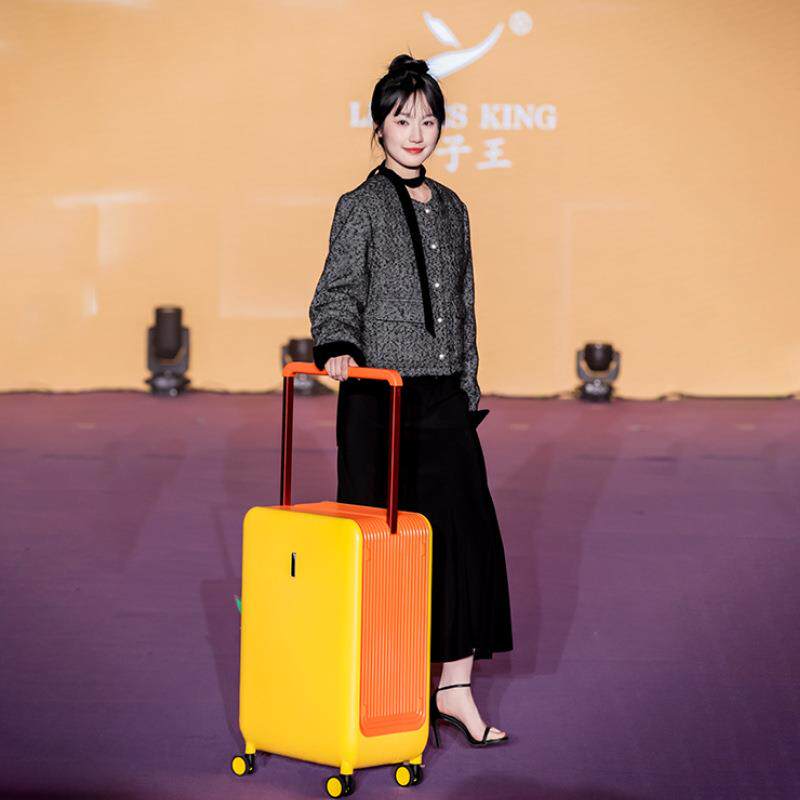 新款pc行李箱20寸抗摔宽拉杆行礼箱静音万向轮旅行箱商务注塑硬箱