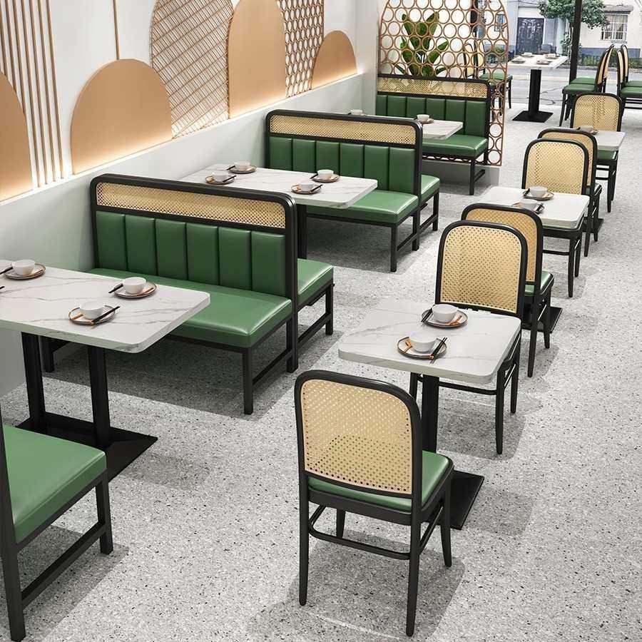 咖啡厅奶茶店桌椅组合主题西餐厅餐饮软包卡座沙发凳靠墙商用桌椅,住宅家具,餐桌椅+餐车,淘宝优惠券,粉丝福利购,淘宝优惠卷