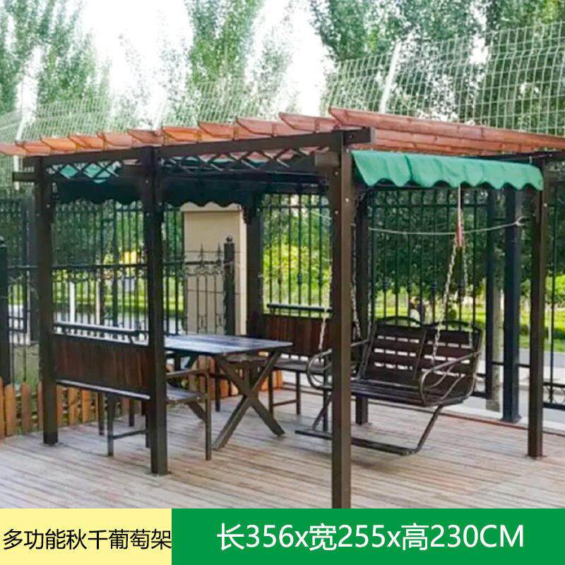 葡萄架庭院凉亭户外亭子防腐木遮雨棚爬藤花架阳光房组装休闲花园
