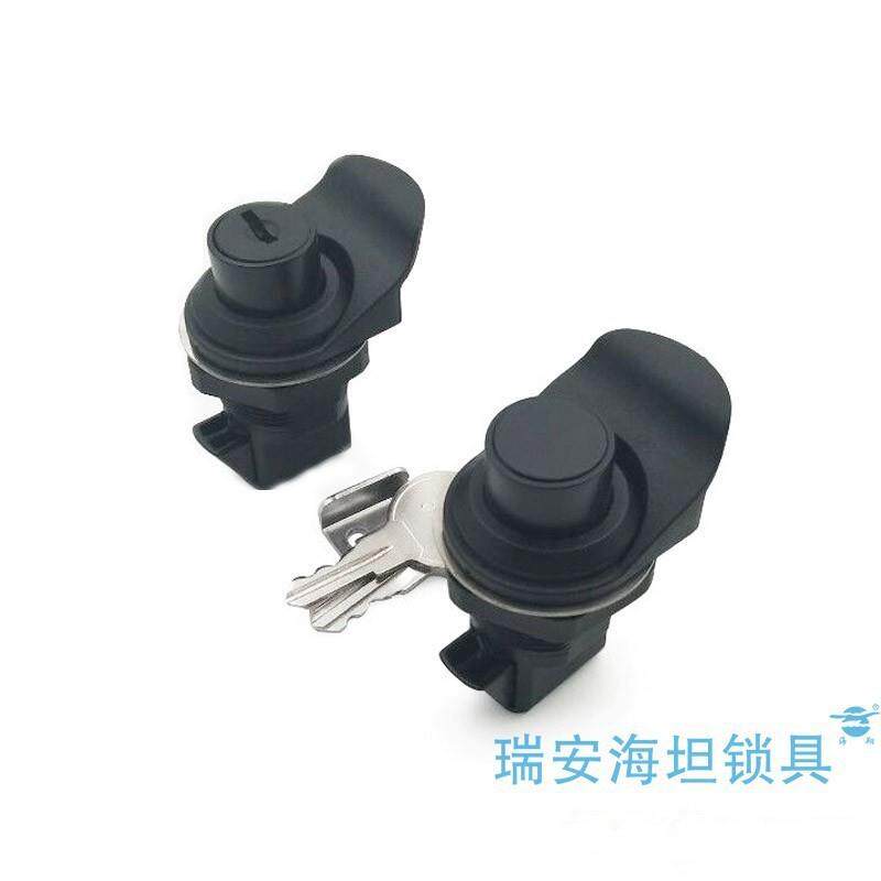 海坦MS753黑色塑料转舌锁，撞击锁，电柜门锁工业门锁