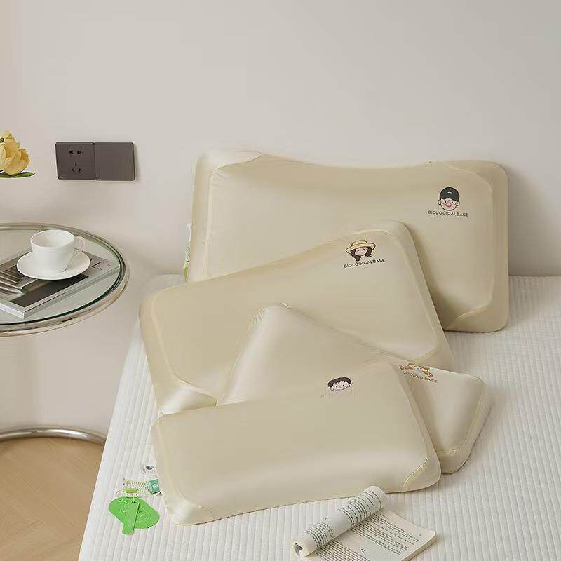 冰丝生物基夏日凉感枕头女士美肌颈椎午睡枕芯儿童学生记忆棉枕芯