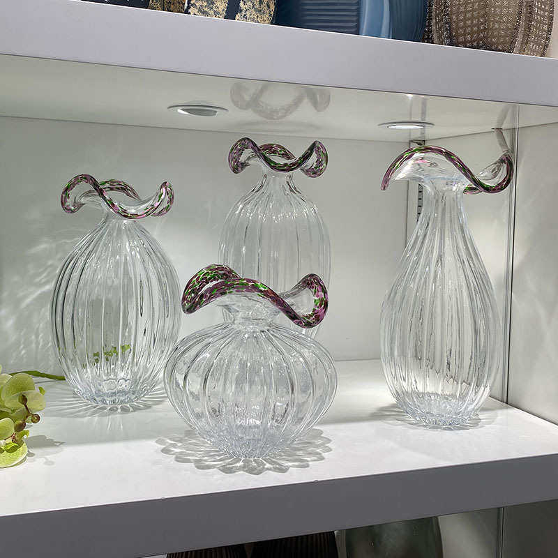 现代轻奢琉璃花瓶客厅插花水培透明玻璃花器会议桌玄关摆件软装饰,家居饰品,花瓶,淘宝优惠券,粉丝福利购,淘宝优惠卷