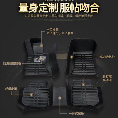 适用长安CS55/CS75/CS35/CS15逸动CX20悦翔V7/V5/V3汽车脚垫