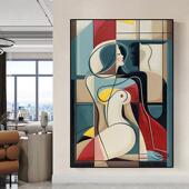 饰画壁画 抽象人物玄关挂画客厅背景装 Notareart手绘油画 拥吻