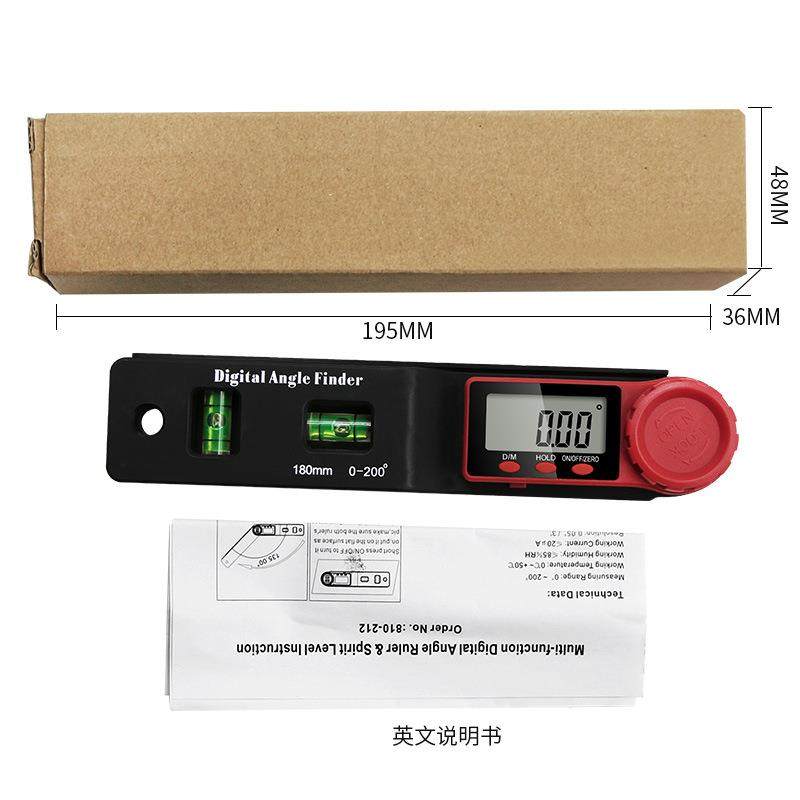 新款2合1迷你水平尺角度尺量角器木工角尺游标数显卡尺测量角度,五金/工具,水平尺,淘宝优惠券,粉丝福利购,淘宝优惠卷