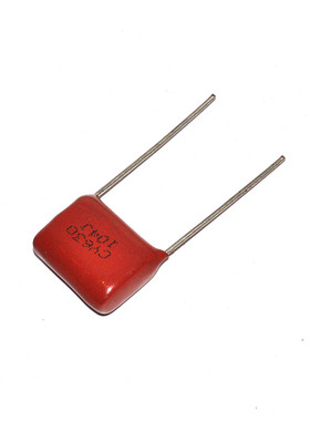 CBB聚酯电容 630V 104 100NF 0.1UF P=15MM(10个)红色薄膜电容