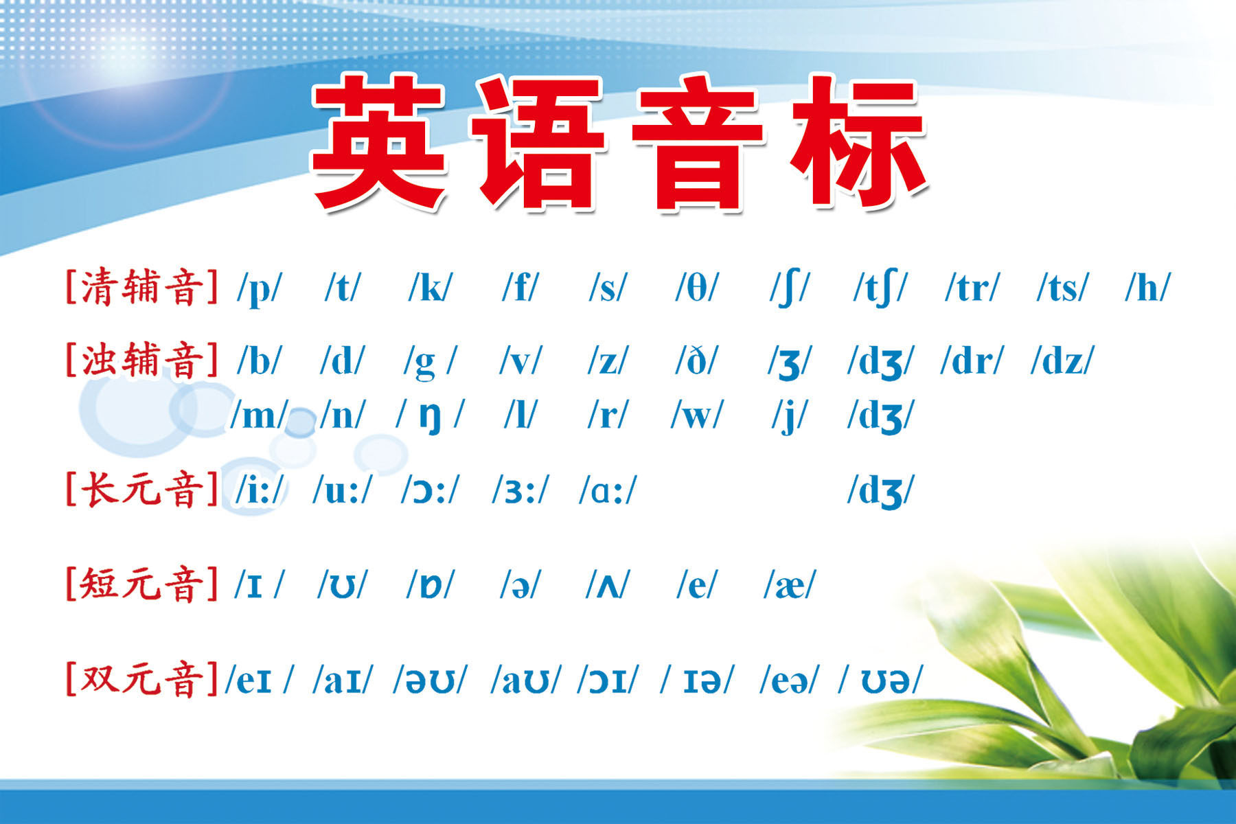 647海报印制展板素材240初中英语音标