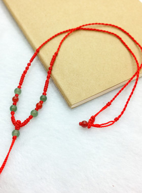 原创编织玉珠民族风全新项绳