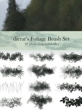 PS笔刷画笔笔触 ps叶子笔刷