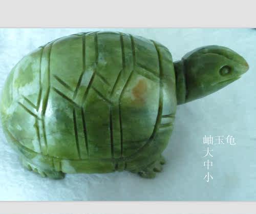 玉石乌龟摆件岫玉金龟手工手把件