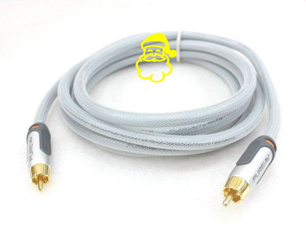 美版原装Pure AV50100EA08至纯银rca数字音频同轴线spdif线2.4米