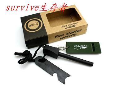 正品survive生存者大号火石棒石户外野营求生装备