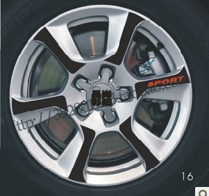 奥迪碳纤维改装轮毂贴