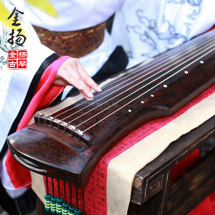 【金扬古琴】精品断纹伏羲式古琴 老料杉木纯生漆鹿角霜 琴师专用