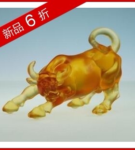 琉璃摆件华尔街牛