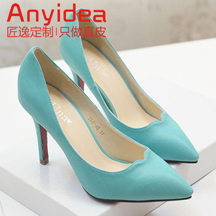 31高跟鞋定做DS074新款码甜美30真皮单鞋尖头32女鞋定制春夏