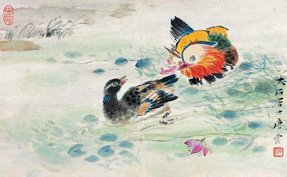 707海报印制海报展板写真喷绘贴纸素材89嬉水鸳鸯图zip - 副本