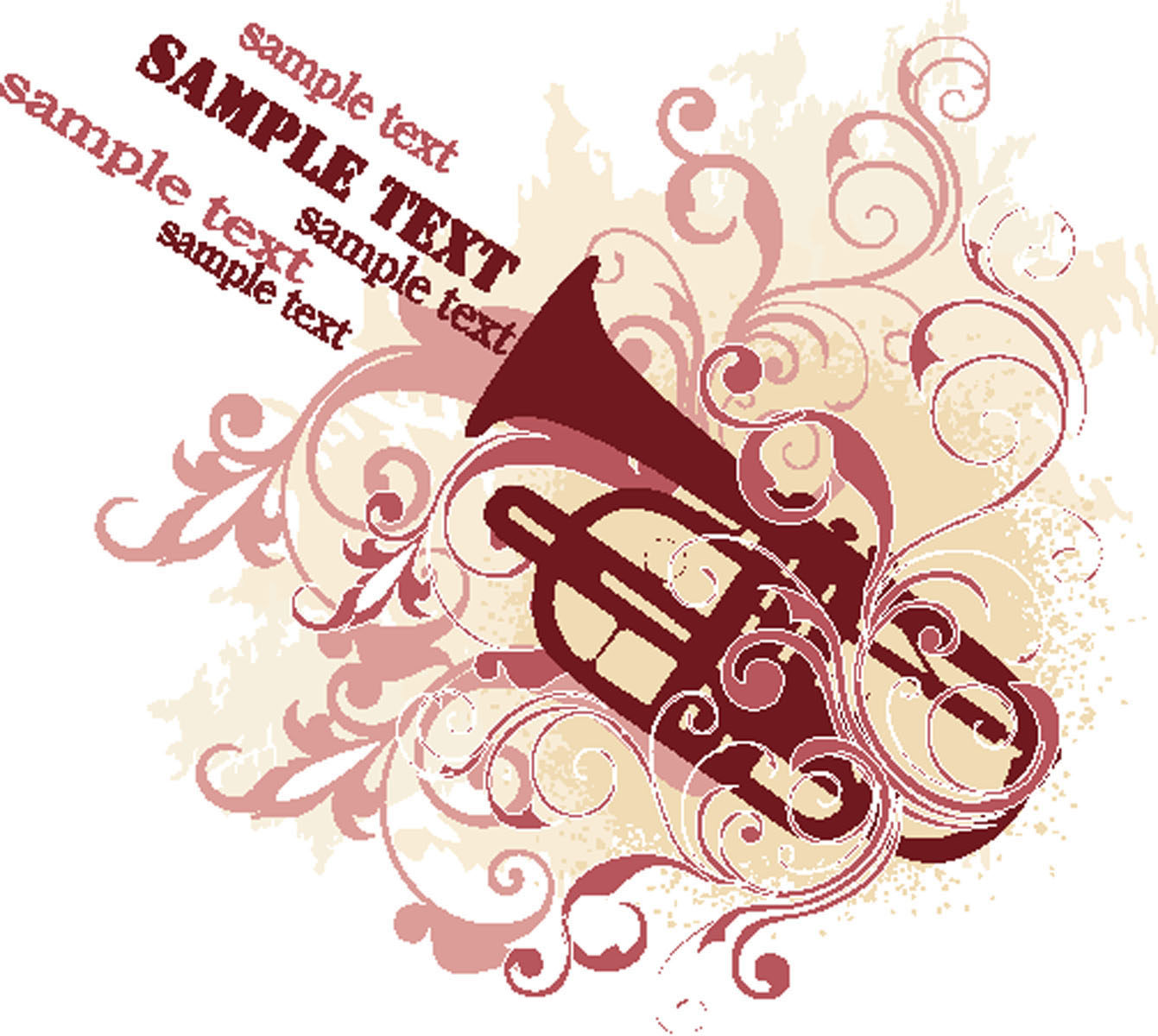 537海报印制海报展板素材157乐器小号 个性定制