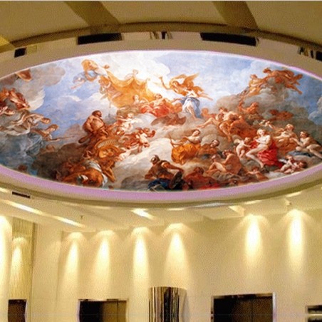 宗教教堂墙纸欧式油画天花板墙画墙纸 酒店吊顶壁纸 欧洲油画壁画,家装主材,定制壁画,淘宝优惠券,粉丝福利购,淘宝优惠卷