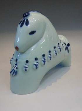 景德镇陶瓷描金生肖工艺摆设