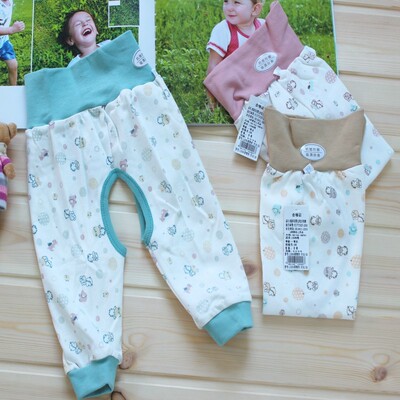 新生儿护肚高腰开裆裤纯棉