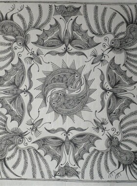 贵州蜡染蜡画定制图腾图案文化产品旅游产品订制文创设计礼物送人