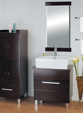 欧式美式橡木浴室柜 橡木实木卫浴柜 洗脸盆柜 洗手盆柜组合TX179