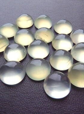 【寂寞五岁】莹光 天然葡萄石Prehnite戒面裸石