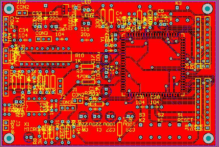 61开发板原理图PCB 凌阳单片机spce061a 61板原理图PCB 有mic led