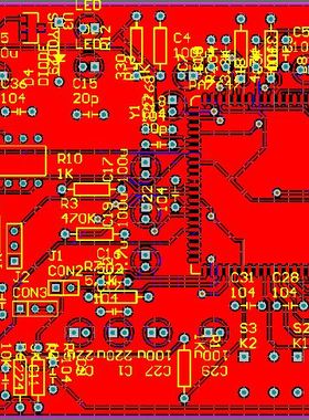 61开发板原理图PCB 凌阳单片机spce061a 61板原理图PCB 有mic led