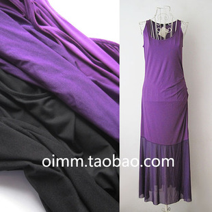 网纱边背心裙连衣裙过膝长裙 HUMU裙子女欧美修身 第二件半价